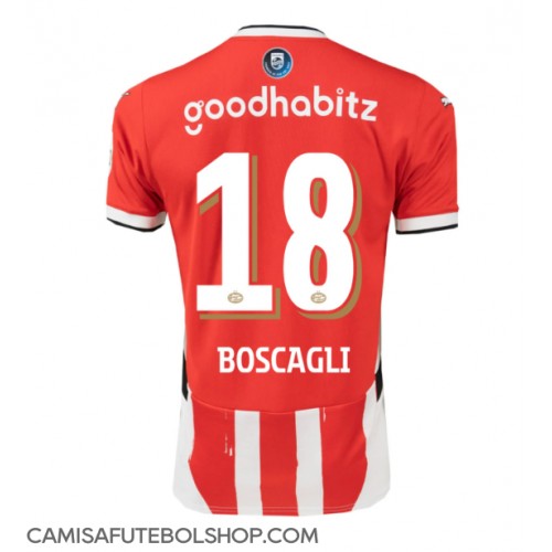 Camisa de time de futebol PSV Eindhoven Olivier Boscagli #18 Replicas 1º Equipamento 2024-25 Manga Curta